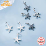 Trustdavis Real 925 Sterling Silver Starfish Charm Pendant DIY Jewelry