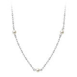 Trustdavis 925 Silver Pearl Chain Necklace Wedding Party S925 DA