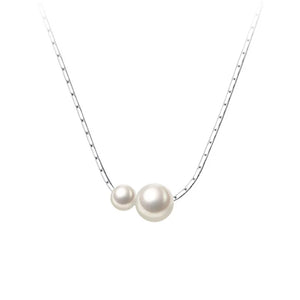 Trustdavis 925 Silver Pearl Charm Necklace for Women