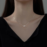 Trustdavis 925 Silver Pearl Charm Necklace for Women