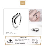 Trustdavis 925 Silver Wave Pattern Adjustable Ring Vintage Jewelry