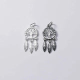 Trustdavis 925 Sterling Silver Wish Tree Dream Catcher Charm Pendant Jewelry