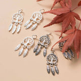 Trustdavis 925 Sterling Silver Wish Tree Dream Catcher Charm Pendant Jewelry