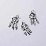 Trustdavis 925 Sterling Silver Wish Tree Dream Catcher Charm Pendant Jewelry
