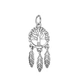 Trustdavis 925 Sterling Silver Wish Tree Dream Catcher Charm Pendant Jewelry