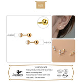 Trustdavis 925 Silver Freshwater Pearl Stud Earring Wedding Jewelry