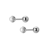 Trustdavis 925 Silver Freshwater Pearl Stud Earring Wedding Jewelry