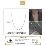 Trustdavis 925 Silver Pearl Beads Chain Necklace Gift