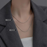 Trustdavis 925 Silver Pearl Beads Chain Necklace Gift
