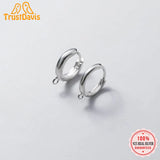 Trustdavis Real 925 Sterling Silver Hoop Earrings DIY Accessories