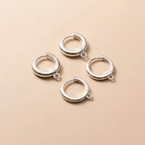 Trustdavis Real 925 Sterling Silver Hoop Earrings DIY Accessories