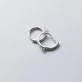 Trustdavis Real 925 Sterling Silver Hoop Earrings DIY Accessories