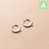 Trustdavis Real 925 Sterling Silver Hoop Earrings DIY Accessories