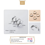 Trustdavis Real 925 Sterling Silver Hoop Earrings DIY Accessories