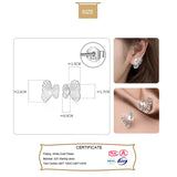 Trustdavis 925 Silver Insect Geometric Hollow Butterfly Stud Earrings