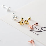 Trustdavis 925 Sterling Silver Knot Screw Stud Earrings For Women