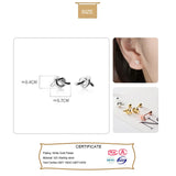 Trustdavis 925 Sterling Silver Knot Screw Stud Earrings For Women