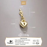 Trustdavis 925 Silver Love Heart Lock Key Pendant Jewelry