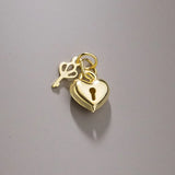 Trustdavis 925 Silver Love Heart Lock Key Pendant Jewelry
