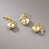 Trustdavis 925 Silver Love Heart Lock Key Pendant Jewelry