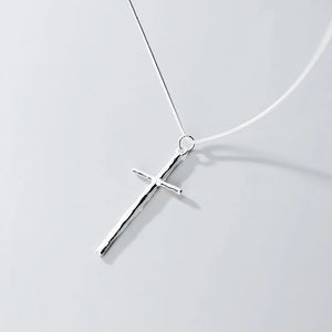 Trustdavis 925 Silver Cross Necklace Women Wedding Party Jewelry DA1389