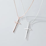 Trustdavis 925 Silver Cross Necklace Women Wedding Party Jewelry DA1389