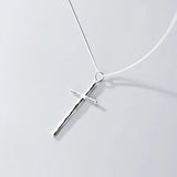 Trustdavis 925 Silver Cross Necklace Women Wedding Party Jewelry DA1389