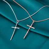 Trustdavis 925 Silver Cross Necklace Women Wedding Party Jewelry DA1389