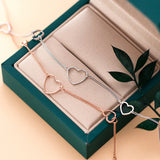 Trustdavis 925 Silver Romantic Heart Anklets Fine Jewelry