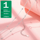 Trustdavis 925 Silver Box Cross Chain Necklace Women Wedding Pendant