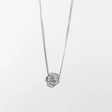 Trustdavis 925 Silver Twist Ball Necklace For Women