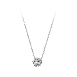 Trustdavis 925 Silver Twist Ball Necklace For Women