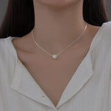 Trustdavis 925 Silver Twist Ball Necklace For Women