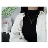 Trustdavis 925 Silver Hollow Round Birds Necklace Wedding Party Jewelry