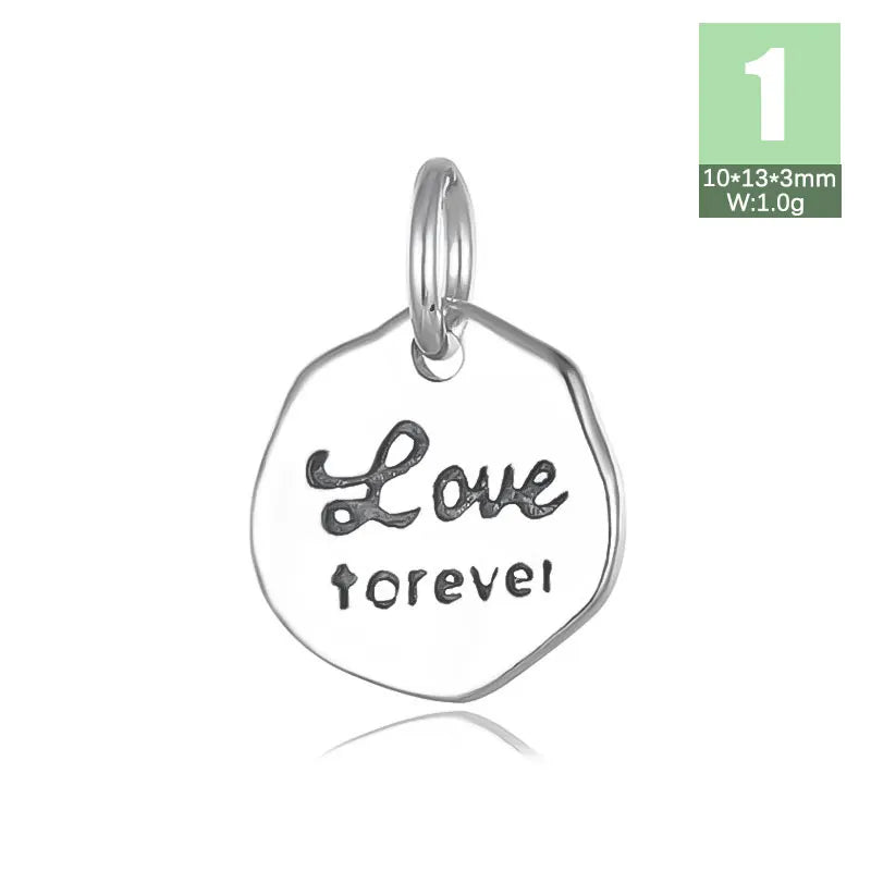 Trustdavis 925 Sterling Silver Retro Irregular Necklace Pendant Square HY344A