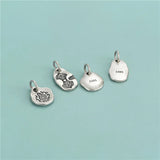 Trustdavis 925 Sterling Silver Retro Irregular Necklace Pendant Square HY344A
