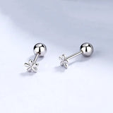 Trustdavis 925 Sterling Silver Stud Earrings for Girls Women