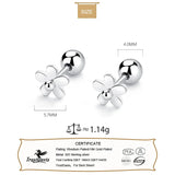 Trustdavis 925 Sterling Silver Stud Earrings for Girls Women
