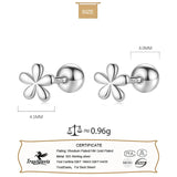 Trustdavis 925 Sterling Silver Stud Earrings for Girls Women