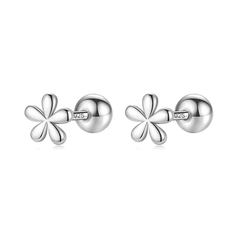 Trustdavis 925 Sterling Silver Stud Earrings for Girls Women
