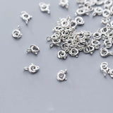 Trustdavis 925 Sterling Silver 5mm Spring Clasp Bracelet Necklace with Loop DIY
