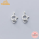 Trustdavis 925 Sterling Silver 5mm Spring Clasp Bracelet Necklace with Loop DIY