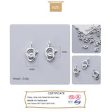 Trustdavis 925 Sterling Silver 5mm Spring Clasp Bracelet Necklace with Loop DIY