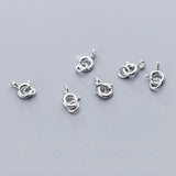 Trustdavis 925 Sterling Silver 5mm Spring Clasp Bracelet Necklace with Loop DIY