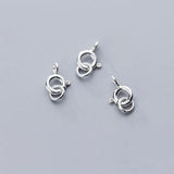 Trustdavis 925 Sterling Silver 5mm Spring Clasp Bracelet Necklace with Loop DIY