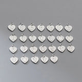 Trustdavis 925 Silver Heart Love Letter Pendant DIY Jewelry