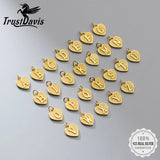Trustdavis 925 Silver Heart Love Letter Pendant DIY Jewelry