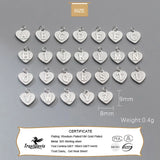 Trustdavis 925 Silver Heart Love Letter Pendant DIY Jewelry