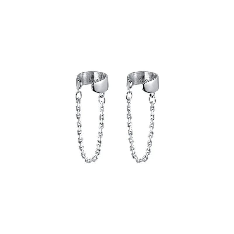 Trustdavis Real 925 Sterling Silver Smooth Surface Clip Earrings for Women