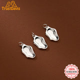 Trustdavis 925 Silver Geometric Charm Pendant DIY Necklace